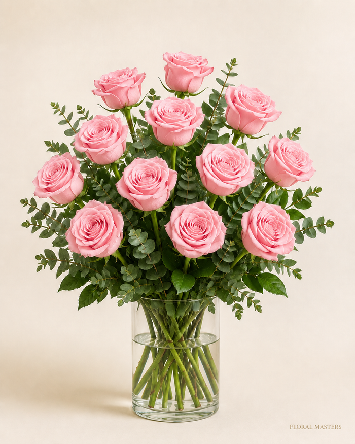 Blush Pink Rose Vase