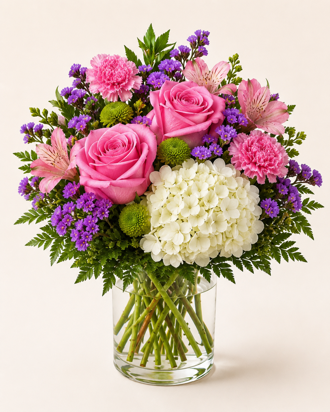 Blushing Hydrangea Standard floral arrangement by Floral Masters