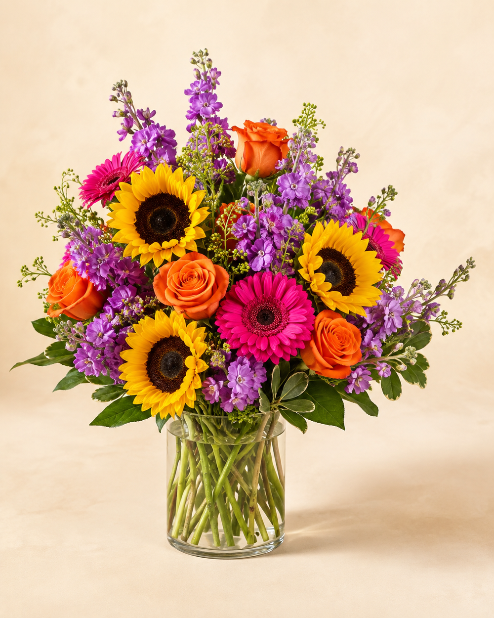 Cap Toss Color floral arrangement by Floral Masters