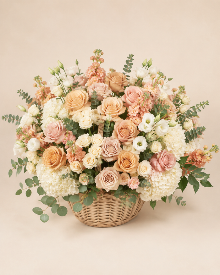 Champagne Garden Tribute Basket