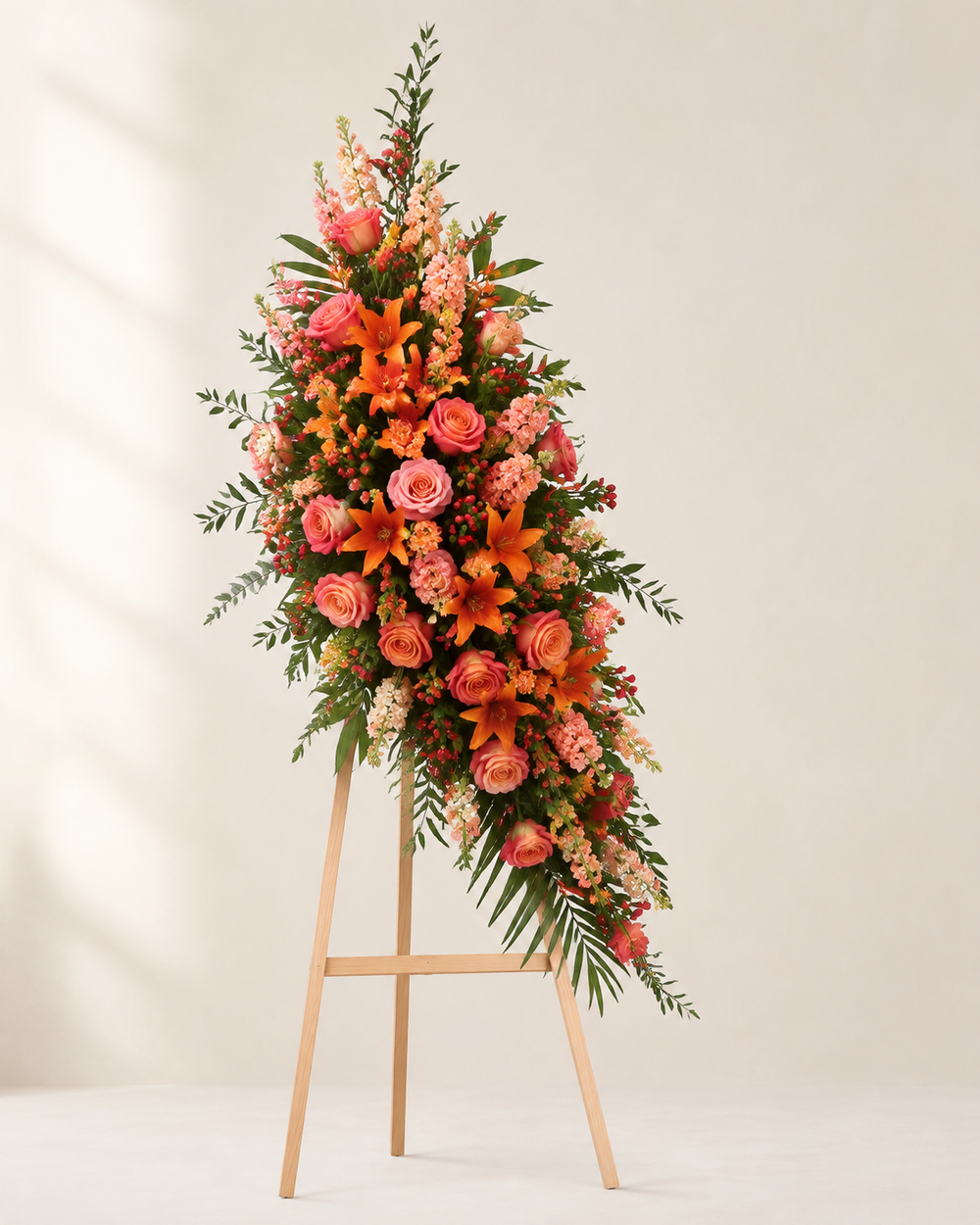 Coral Ember Standing Spray — Standard