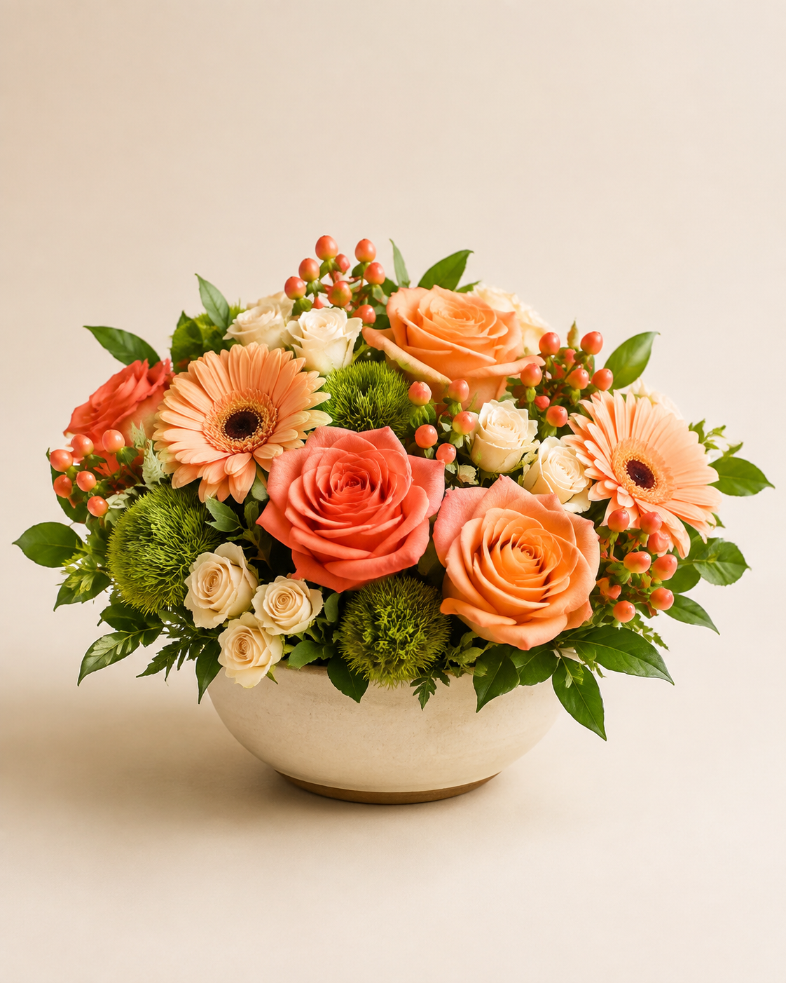 Coral Kindness Bowl floral arrangement by Floral Masters