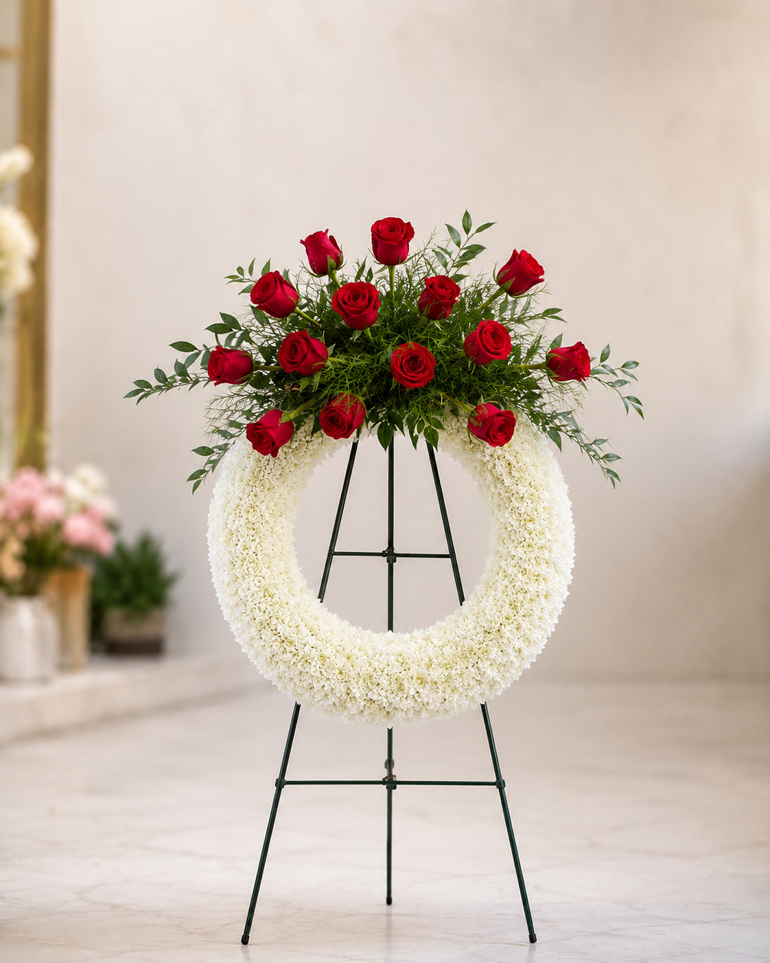Crimson Crown Memorial Wreath - Standard