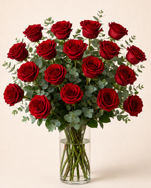Crimson Devotion — 18 Roses