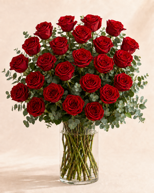 Crimson Devotion — 24 Roses