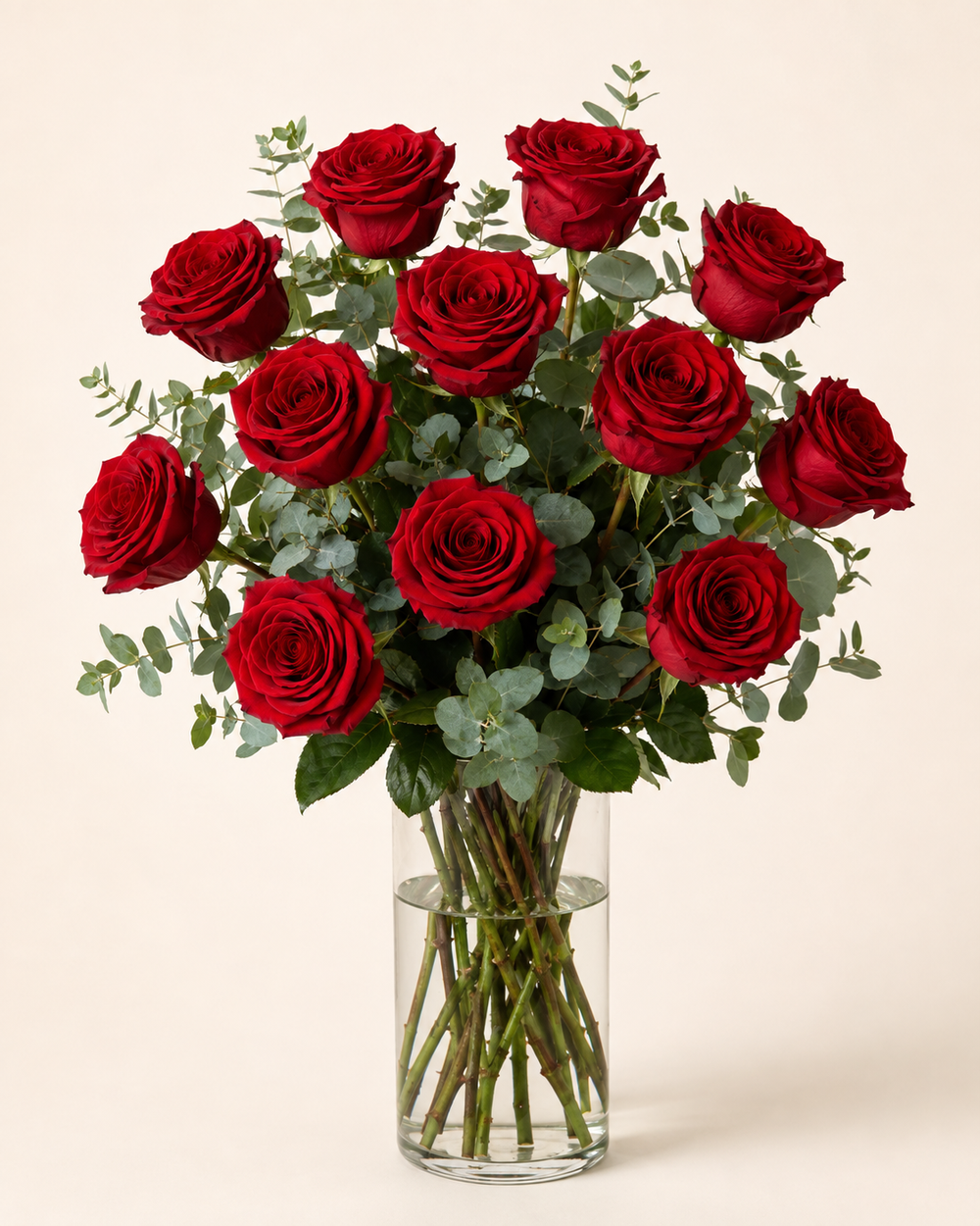 Crimson Devotion — 12 Roses