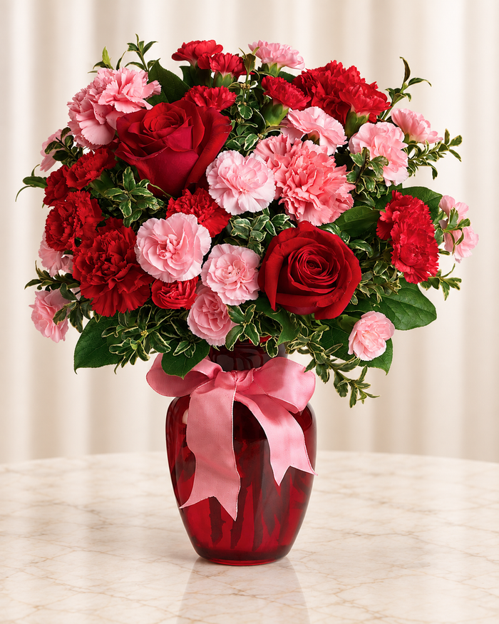 Dance with Me Bouquet with Red Roses