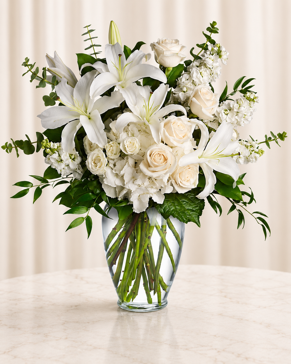 Dreams From the Heart Bouquet — Standard — cream background