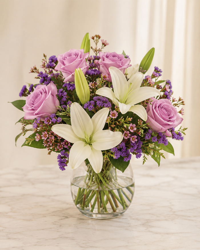 Enchanted Lavender Rose & Lily Bouquet