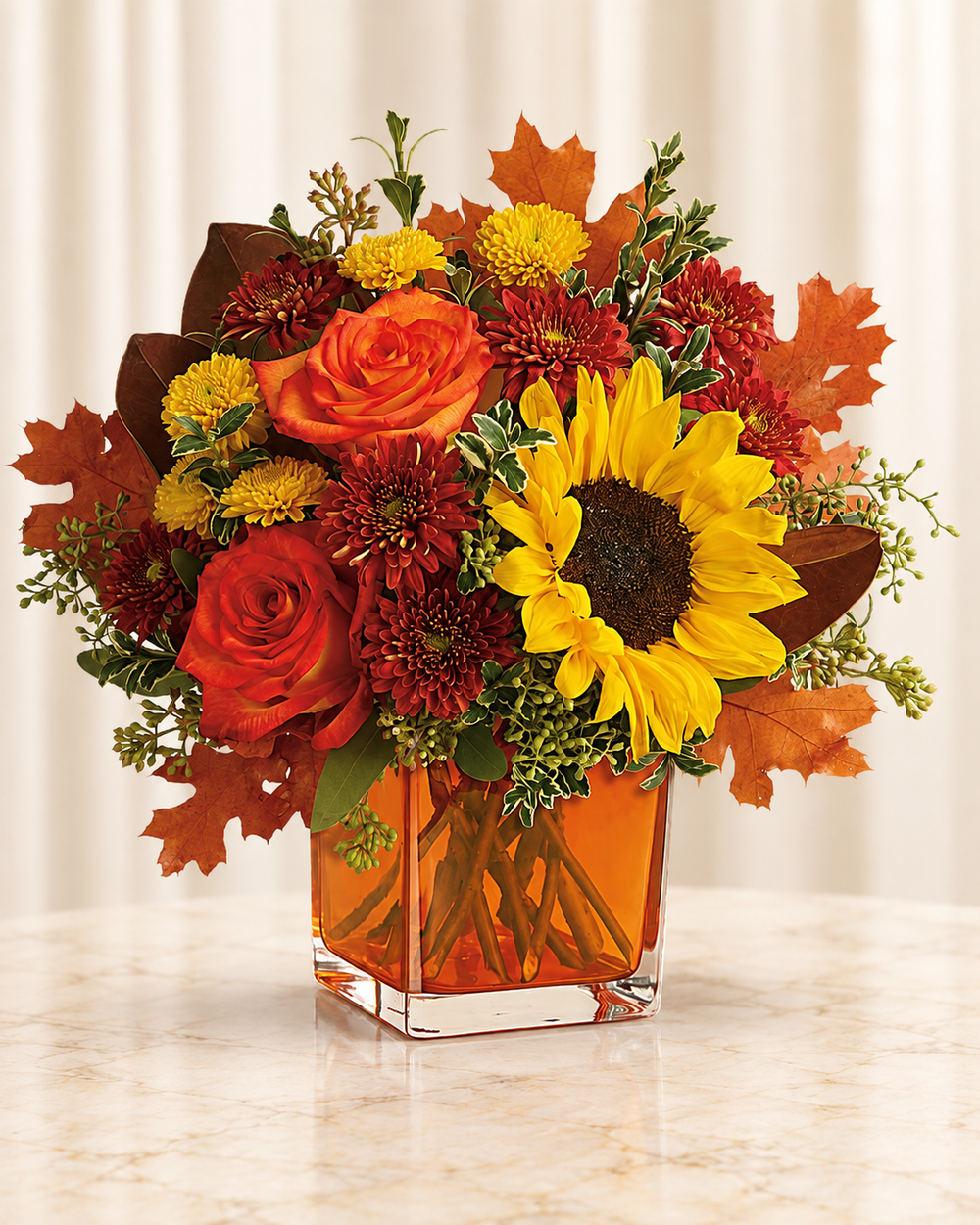 Hello Autumn Bouquet — Standard — cream background