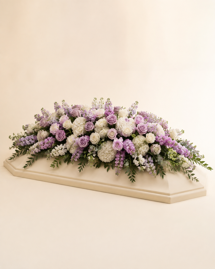Lavender Dusk Full-Casket Spray