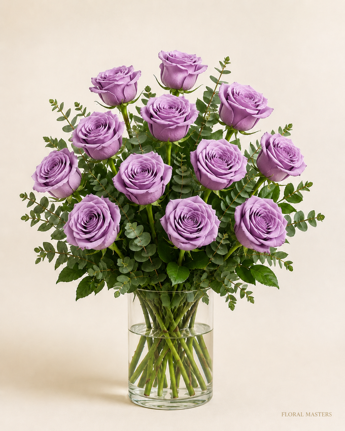 Lavender Serenity Rose Vase