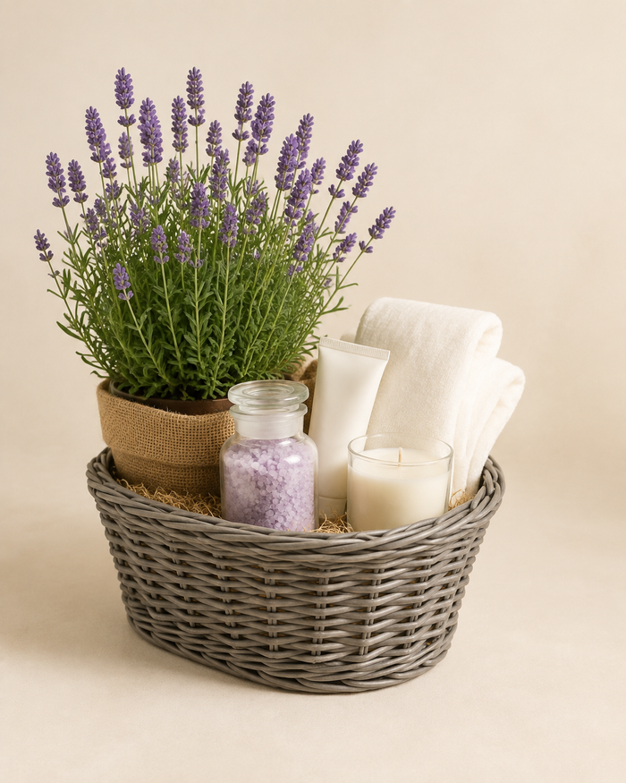 Lavender Spa and Bloom Basket