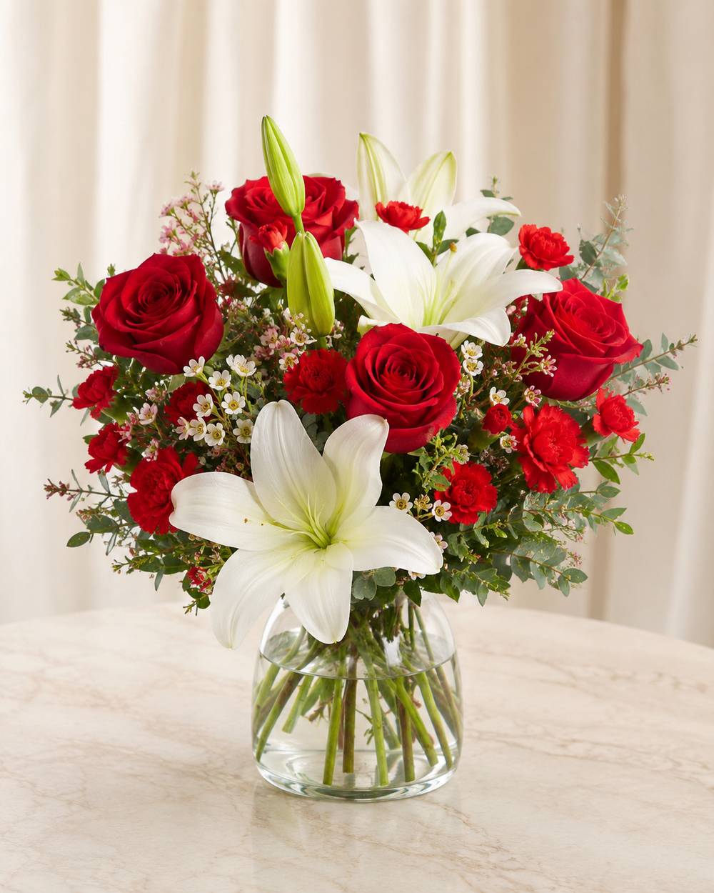 Love in Full Bloom Rose & Lily Bouquet - Standard