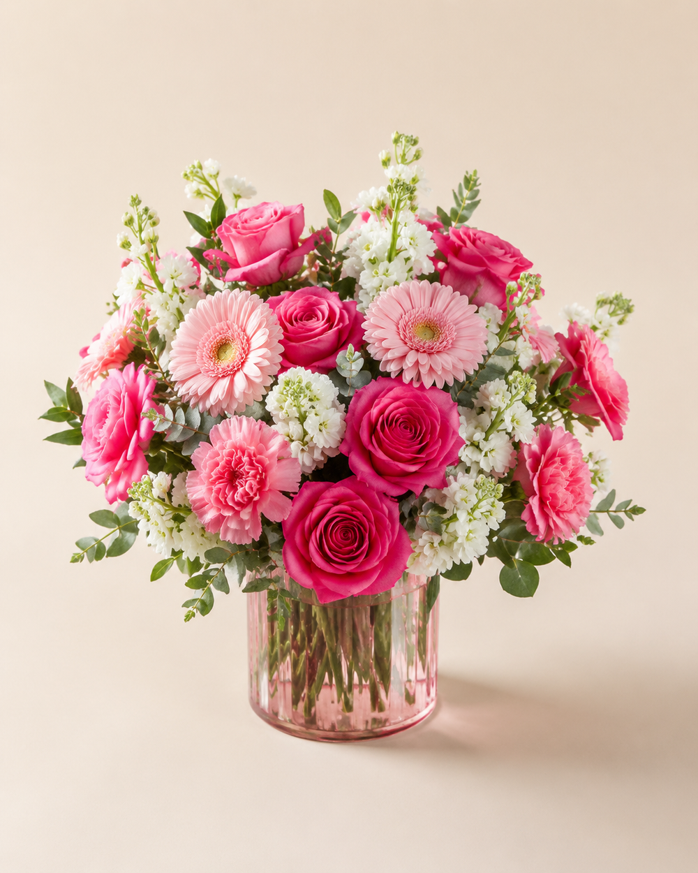Pink Candlelight Party floral arrangement by Floral Masters