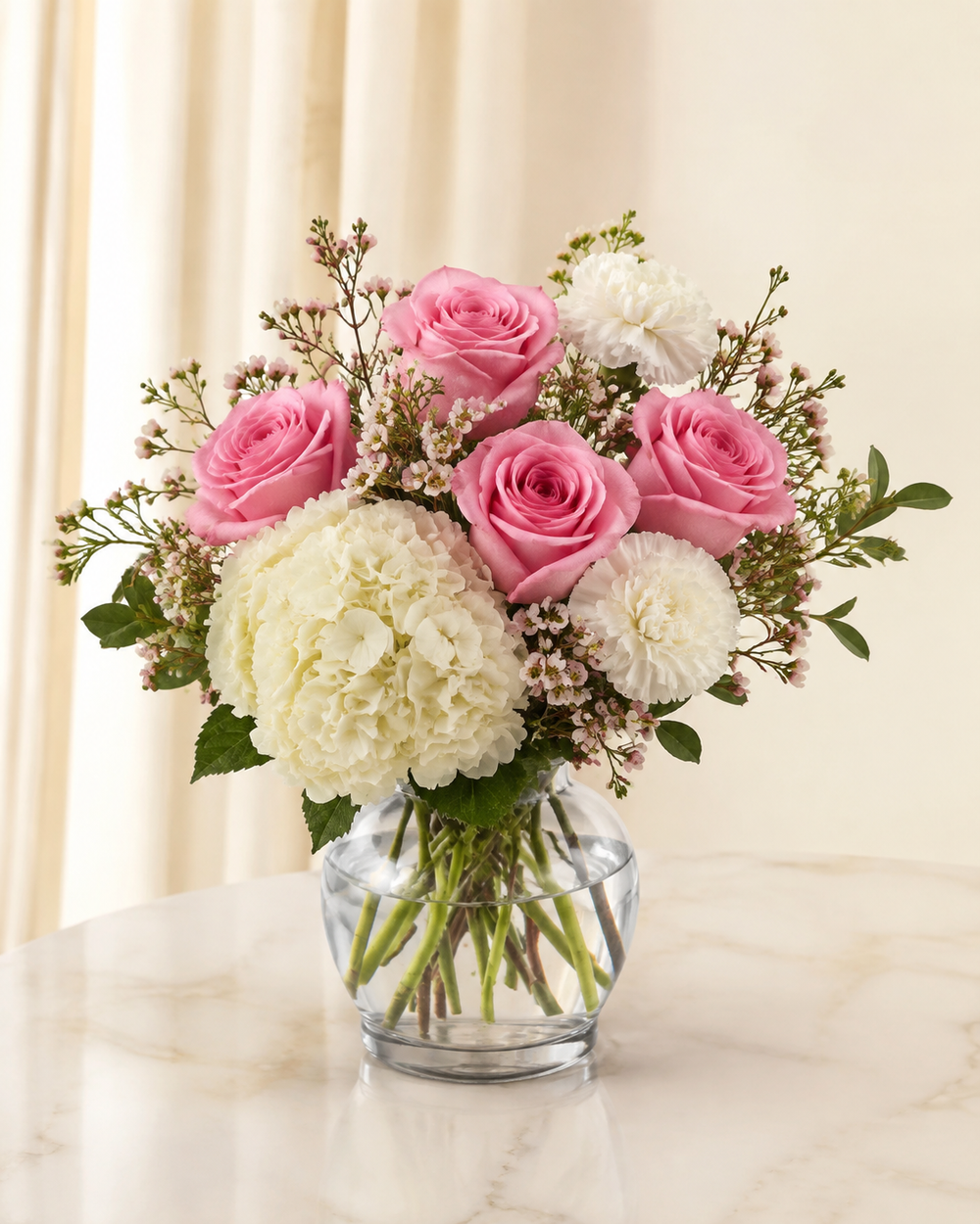 Pink & Pearl Bouquet - Standard