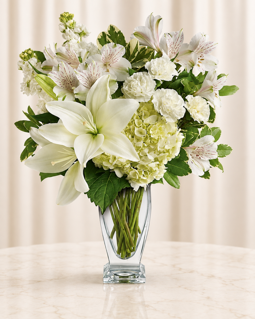 Purest Love Bouquet — Standard — cream background