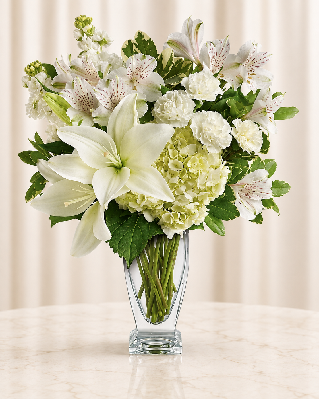 Purest Love Bouquet — Standard — cream background