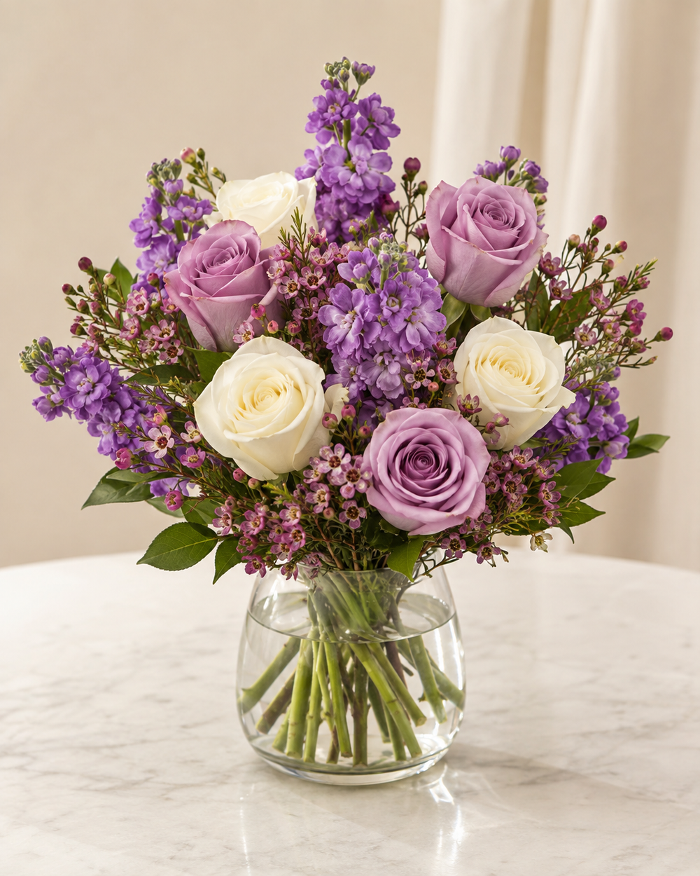 Purple & Pearl Bouquet - Standard