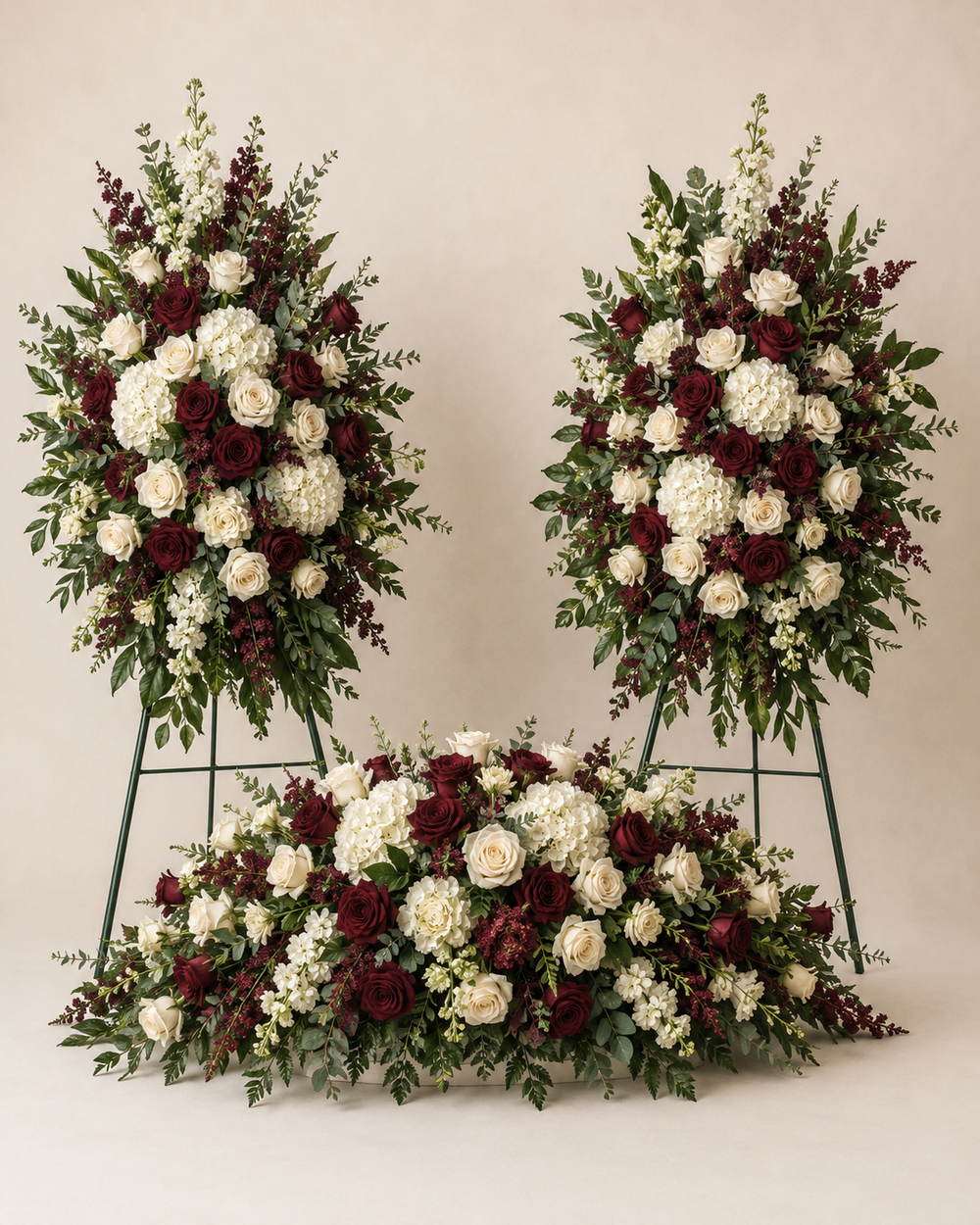 Rosewood Legacy three-piece funeral floral set