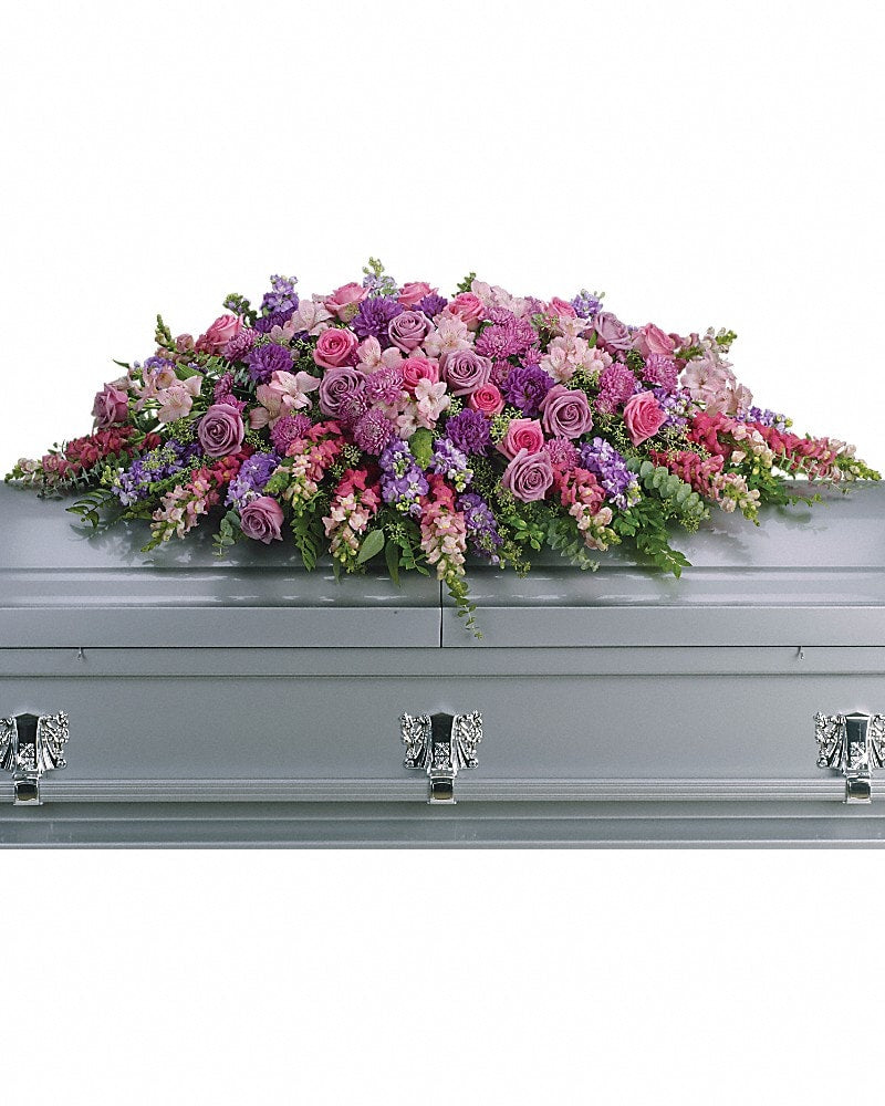 Lavender Tribute Casket Spray — Standard