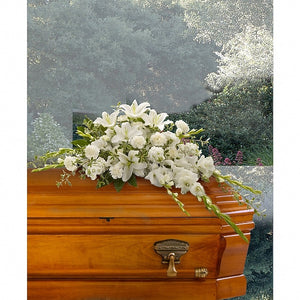 Bountiful Memories Casket Spray — Standard — setting view