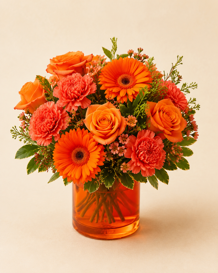 Tangerine Party Glass