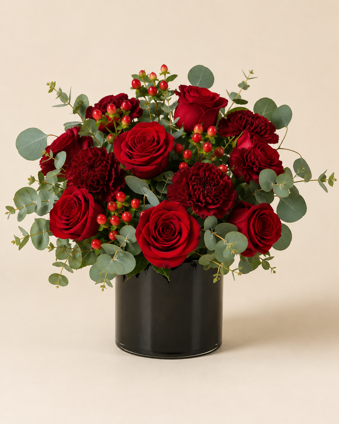 Velvet Promise No. 14 red rose arrangement