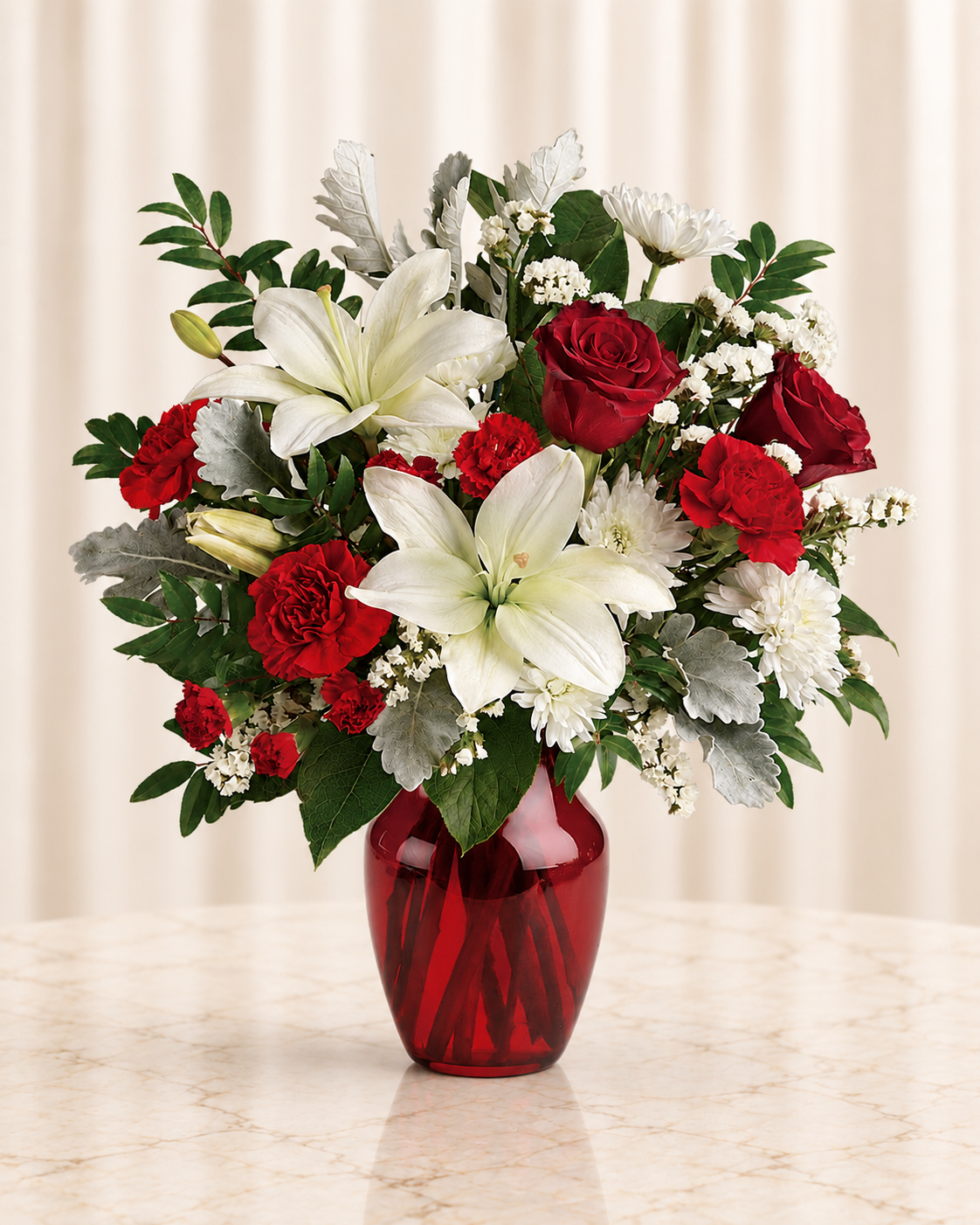 Visions Of Love Bouquet — Standard — cream background