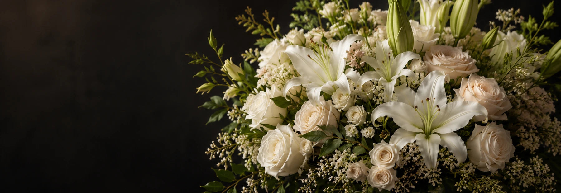 Luxury white wedding flowers