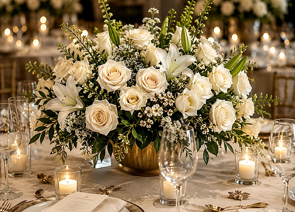 Luxury wedding event floral styling
